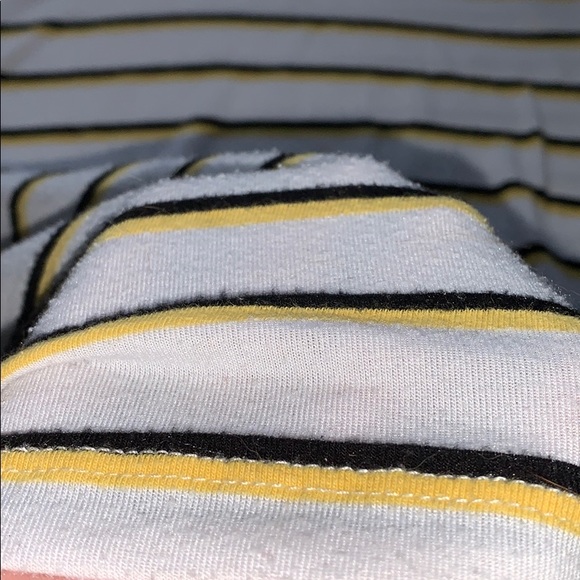STRIPED YELLOW, BLACK, WHITE TEE - Picture 3 of 4